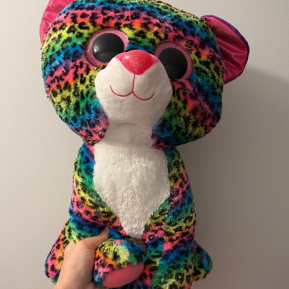Colorful Ty Plush Leopard Toy